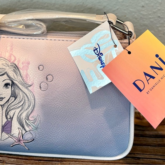 Danielle Nicole Disney Ariel Little Mermaid Purple Ombré Baguette Bag - Picture 2 of 8